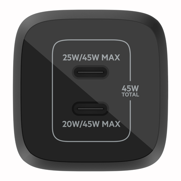 Chargeur secteur double port USB-C® GaN avec technologie PPS 45 W, , hi-res
